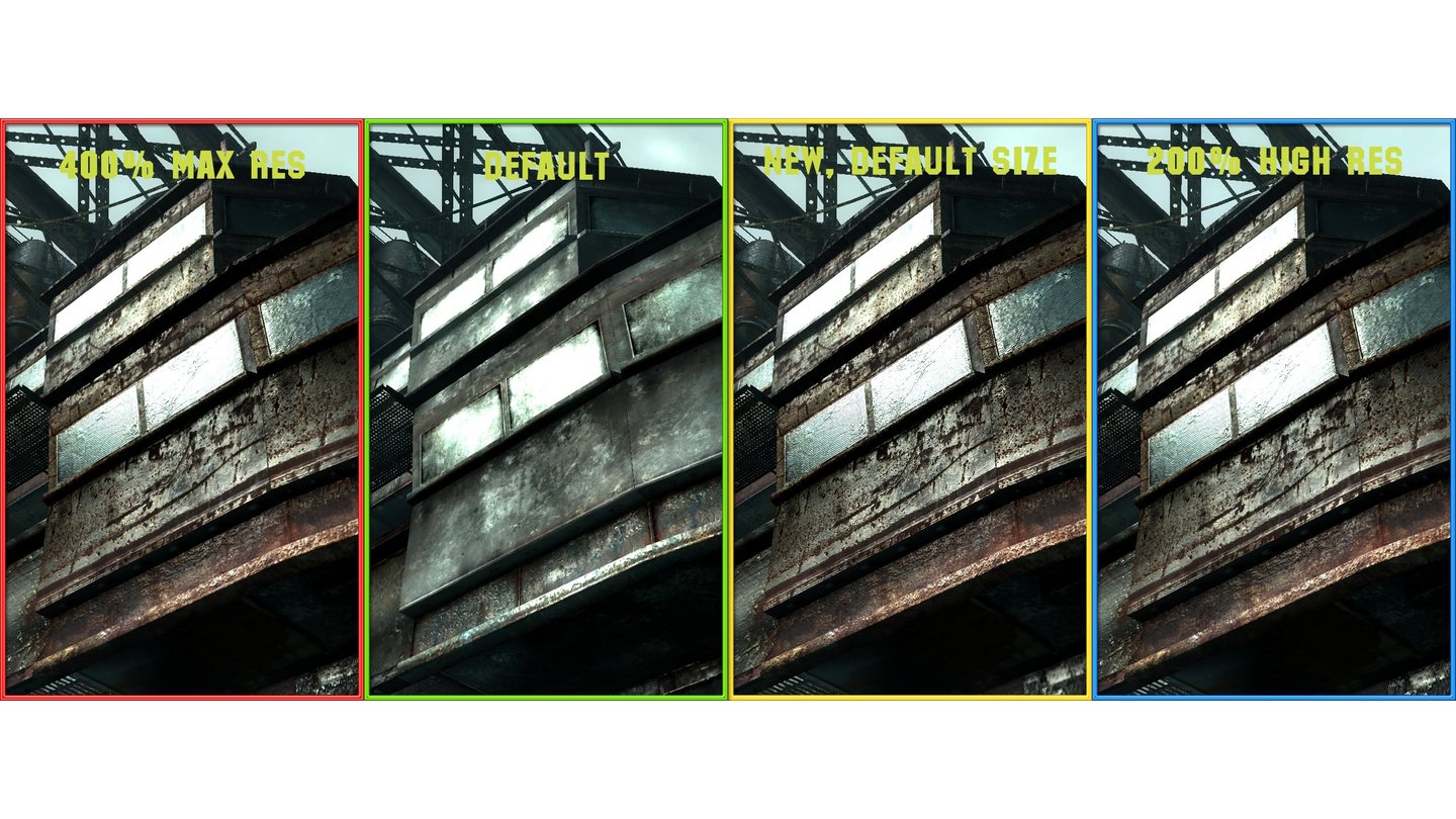 Fallout 3 - Vergleichsbilder für die Grafikmodifikationen und High-Definition-Packs