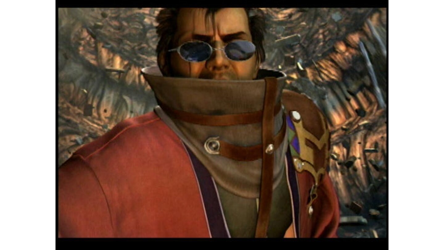Auron with a hint of Sin in the background