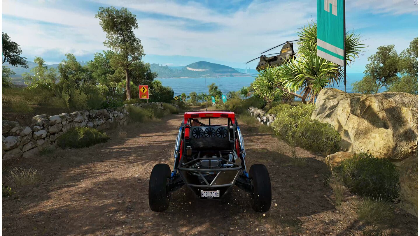 Forza Horizon 3Am meisten beeindruckt Forza Horizon 3 technisch in der wilden Natur.