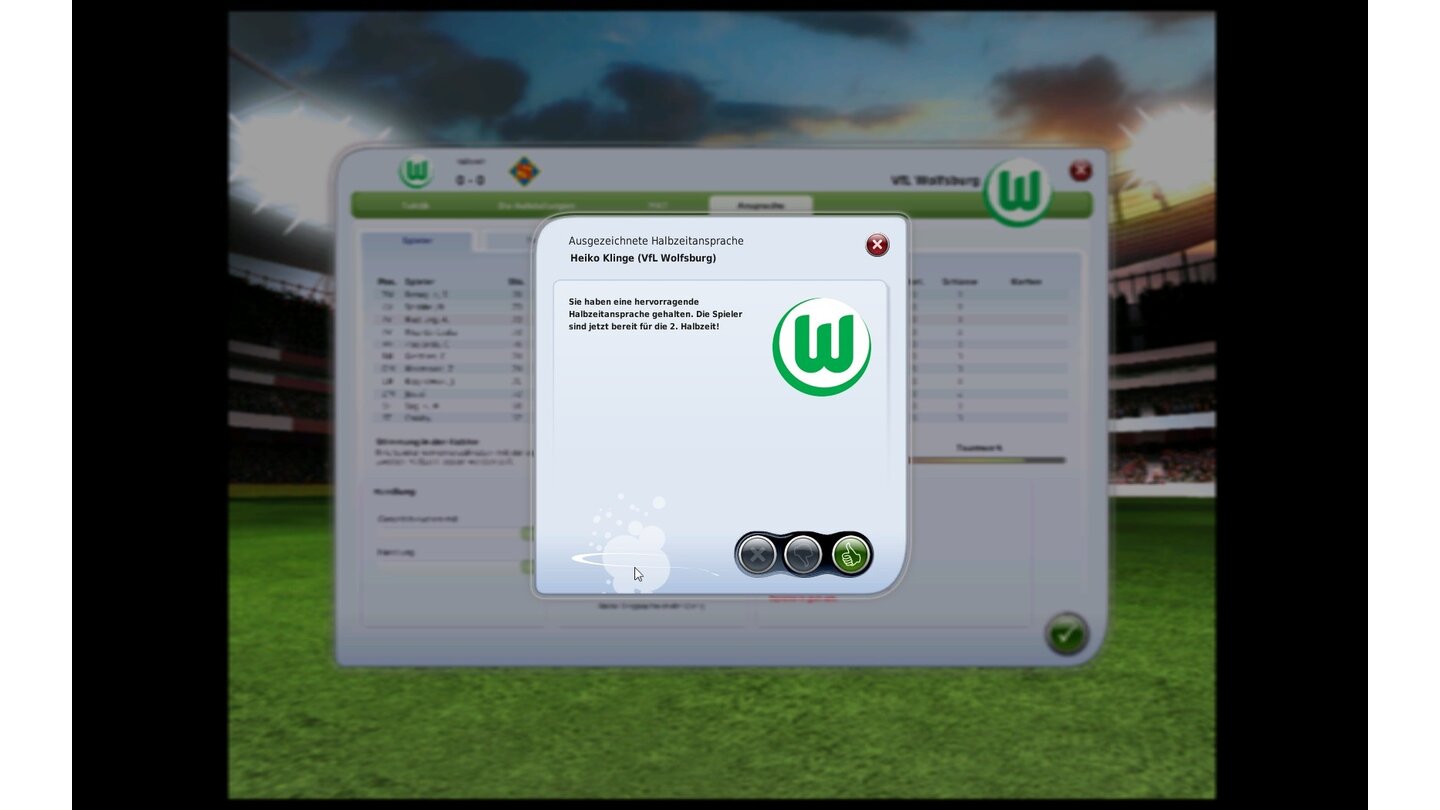 Fussball Manager 09 - Bilder aus der Testversion