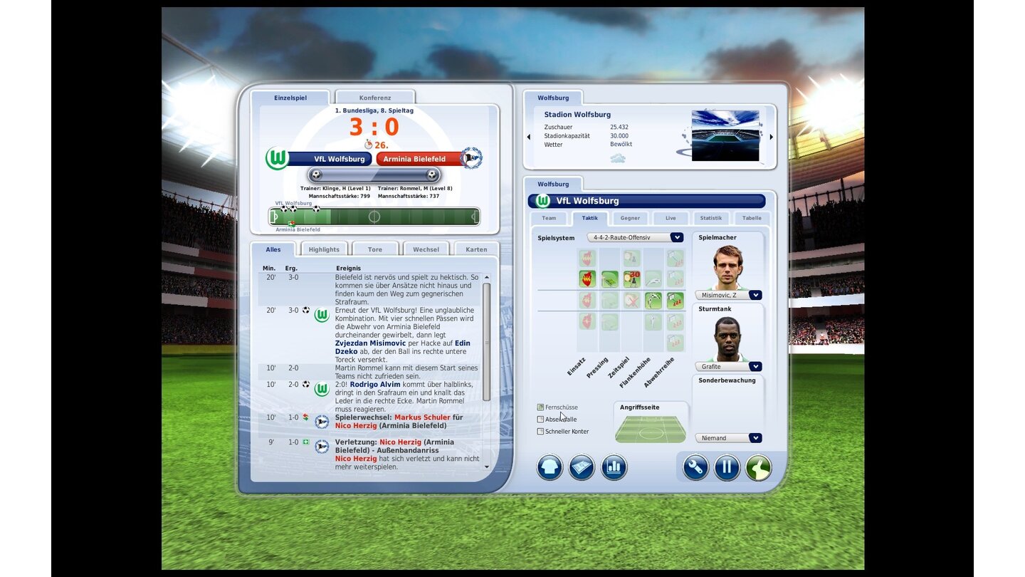 Fussball Manager 09 - Bilder aus der Testversion