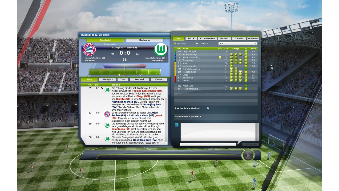 Fussball Manager 11Screenshots aus der PC-Test-Version.