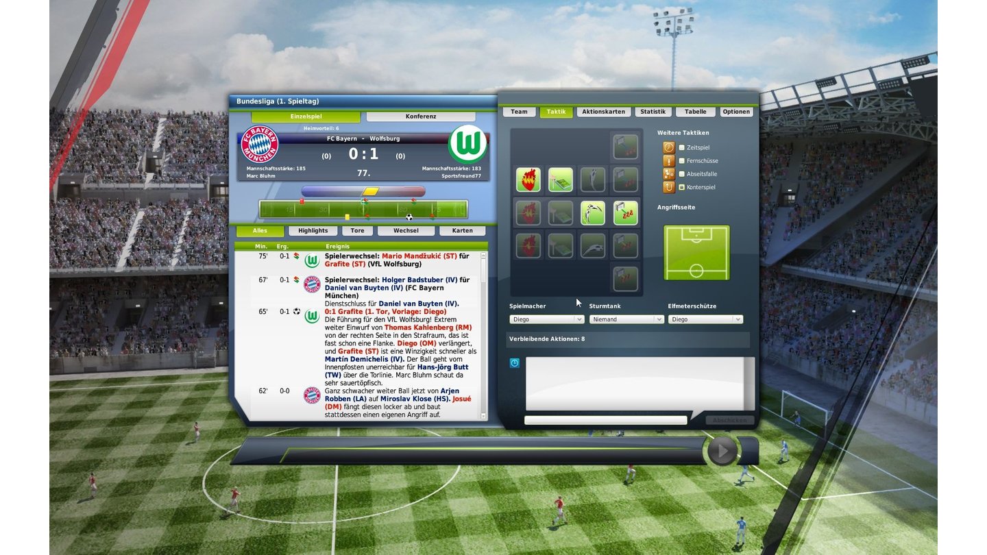 Fussball Manager 11Screenshots aus der PC-Test-Version.