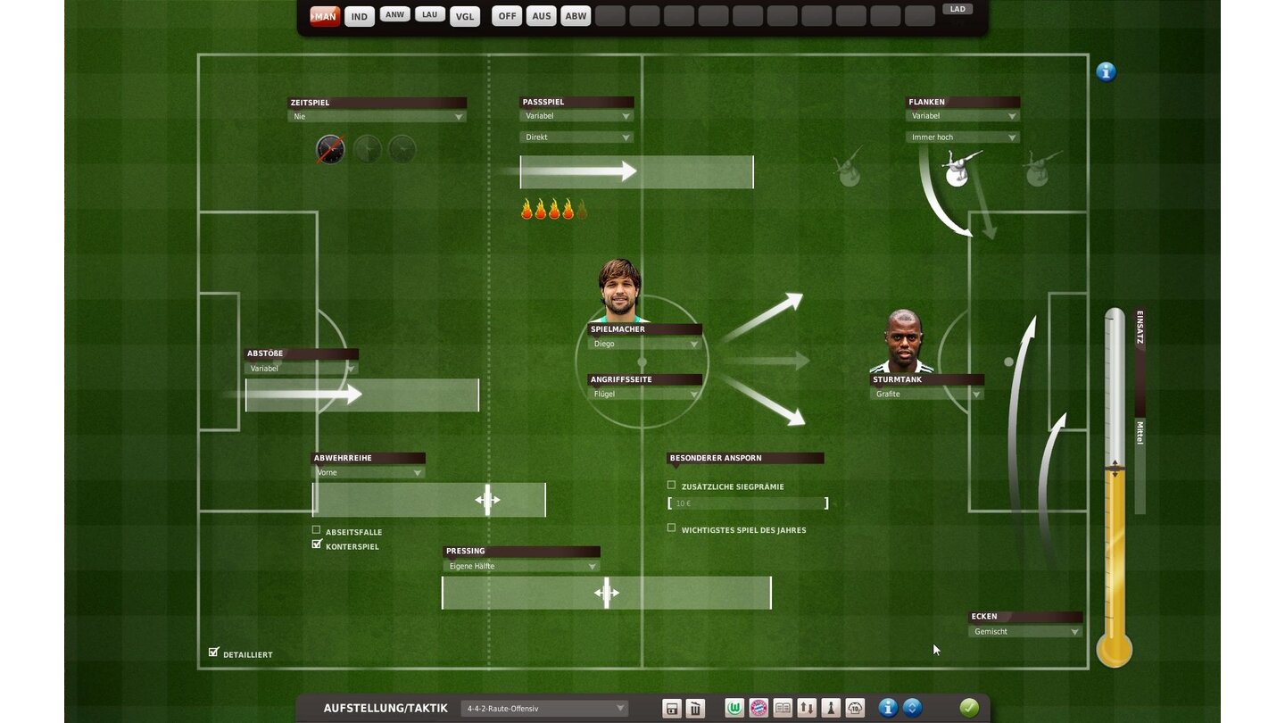 Fussball Manager 11Screenshots aus der PC-Test-Version.