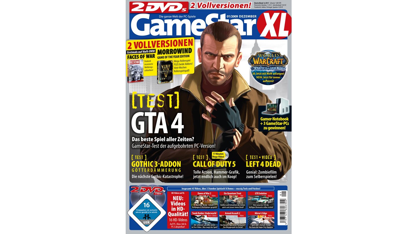 GameStar 1/2009GTA 4-Titel-Story über den Video-Editor, die Technik hinter GTA 4, Freizeitbeschäftigungen in Liberty City und Achievements. Außerdem: Previews zu F.E.A.R. 2: Project Origins und Colin McRae: Dirt 2. Tests zu Call of Duty: World at War, Left 4 Dead, Tomb Raider: Underworld und Fallout 3. Darüberhinaus Reports über Spiele vor Gericht und Games for Windows Live.