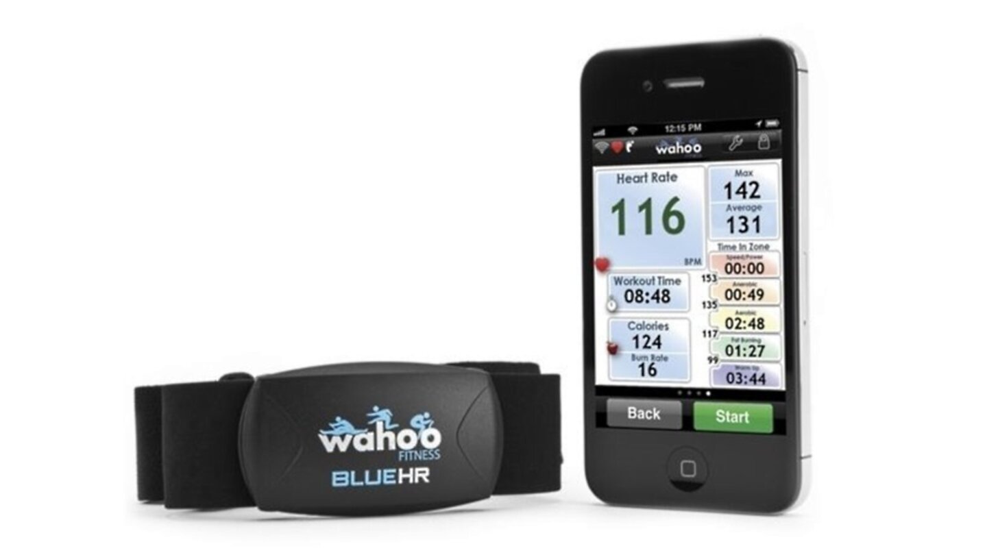 BlueHR zeigt im Zusammenspiel mit einer App den Herzschlag, die verbrauchten Kalorien und vieles mehr beim Joggen an.