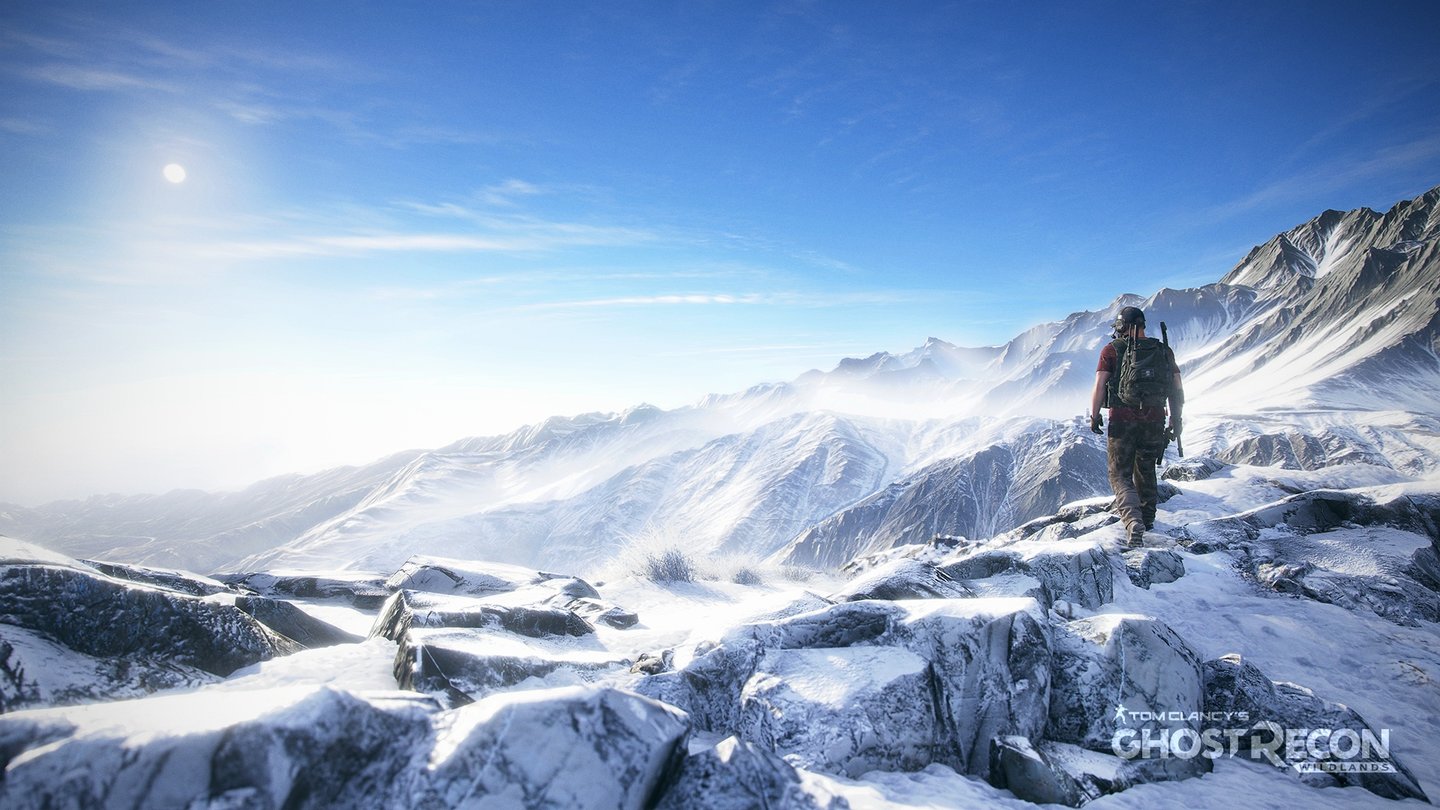 Ghost Recon: WildlandsSelbst verschneite Berggipfel dürfen nicht fehlen, Far Cry 4 lässt grüßen.