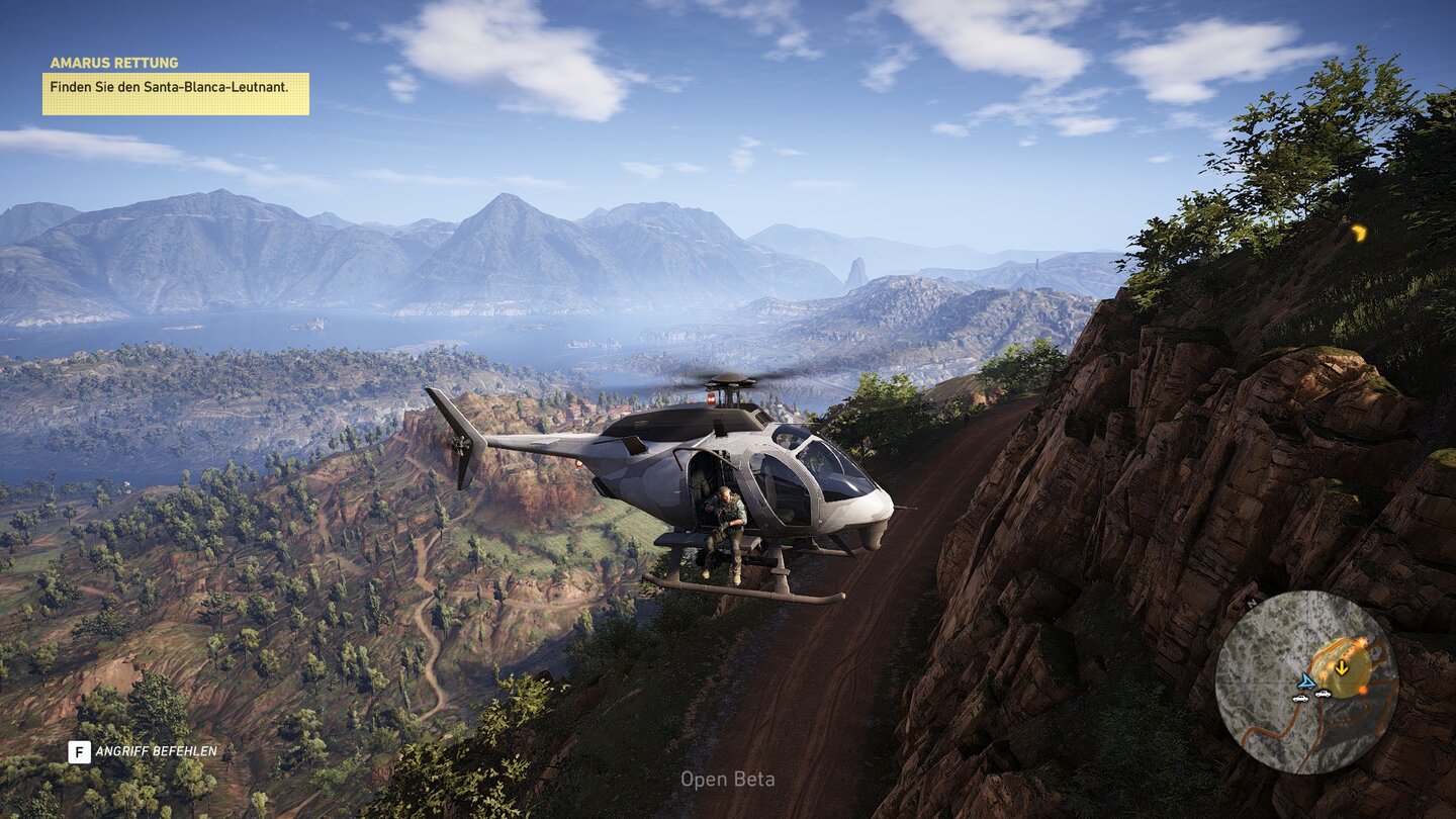 Ghost Recon: WildlandsDie Landschaft von Ghost Recon: Wildlands kann sich sehen lassen. Hauptsache man setzt den Heli nicht an den nächsten Felsen.