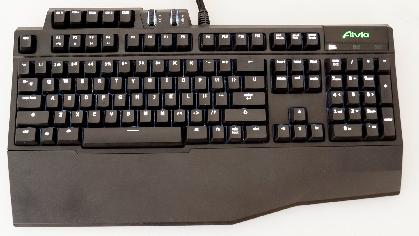 Bei der Gigabyte Aivia Osmium kommen wie bei den meisten mechanischen Tastaturen MX-Schalter von Cherry zum Einsatz. Zur Wahl stehen die rote oder braune MX-Variante.