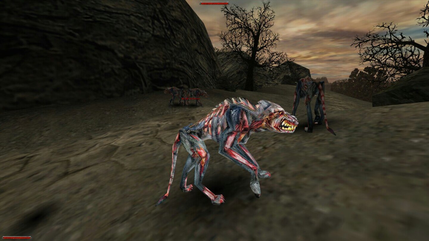 Neue Gegnerarten wie hier ein Wolf in Dämonenform zeigen, wie sich die Spielwelt im Addon verändert hat. Dämonen überfallen das Minental und verseuchen die Umgebung.