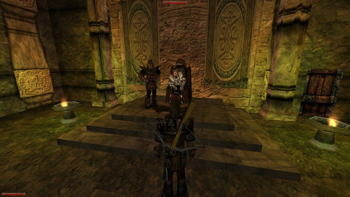 König Rhobar II gibt sich im Sequel die Ehre. Offiziell hat der Herrscher seinen ersten Auftritt eigentlich erst in Gothic 3, als der Krieg mit den Orks längst verloren ist.