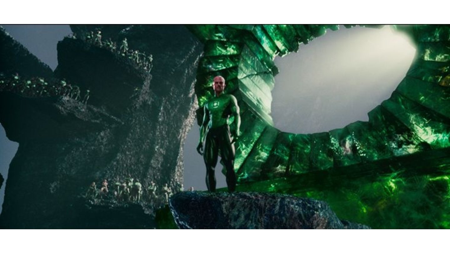 Green LanternFür Schauspieler Mark Strong, der Lanterns Ausbilder Sinestro spielt, ist es die zweite Comic-Rolle. Zuvor spielte er den Bösewicht in Kick-Ass. (Warner Bros. Pictures Germany)