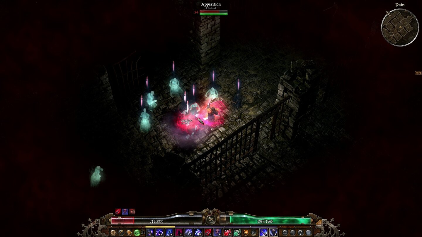 Grim Dawn - Screenshots aus Akt 2Grim Dawn kann auch finster, zum Beispiel wenn wir in diesen Ruinen den Geisteraustreiber spielen.