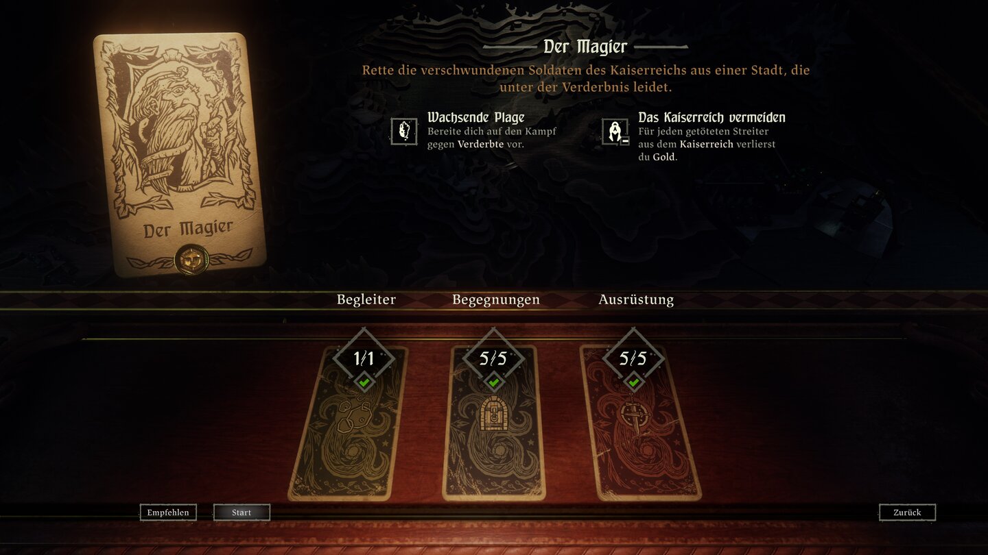 Hand of Fate 2Vor jeder Herausforderung bauen wir strategisch unser Kartendeck zusammen.