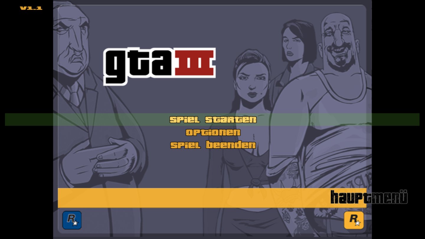 GTA 3 - Menü Original #1