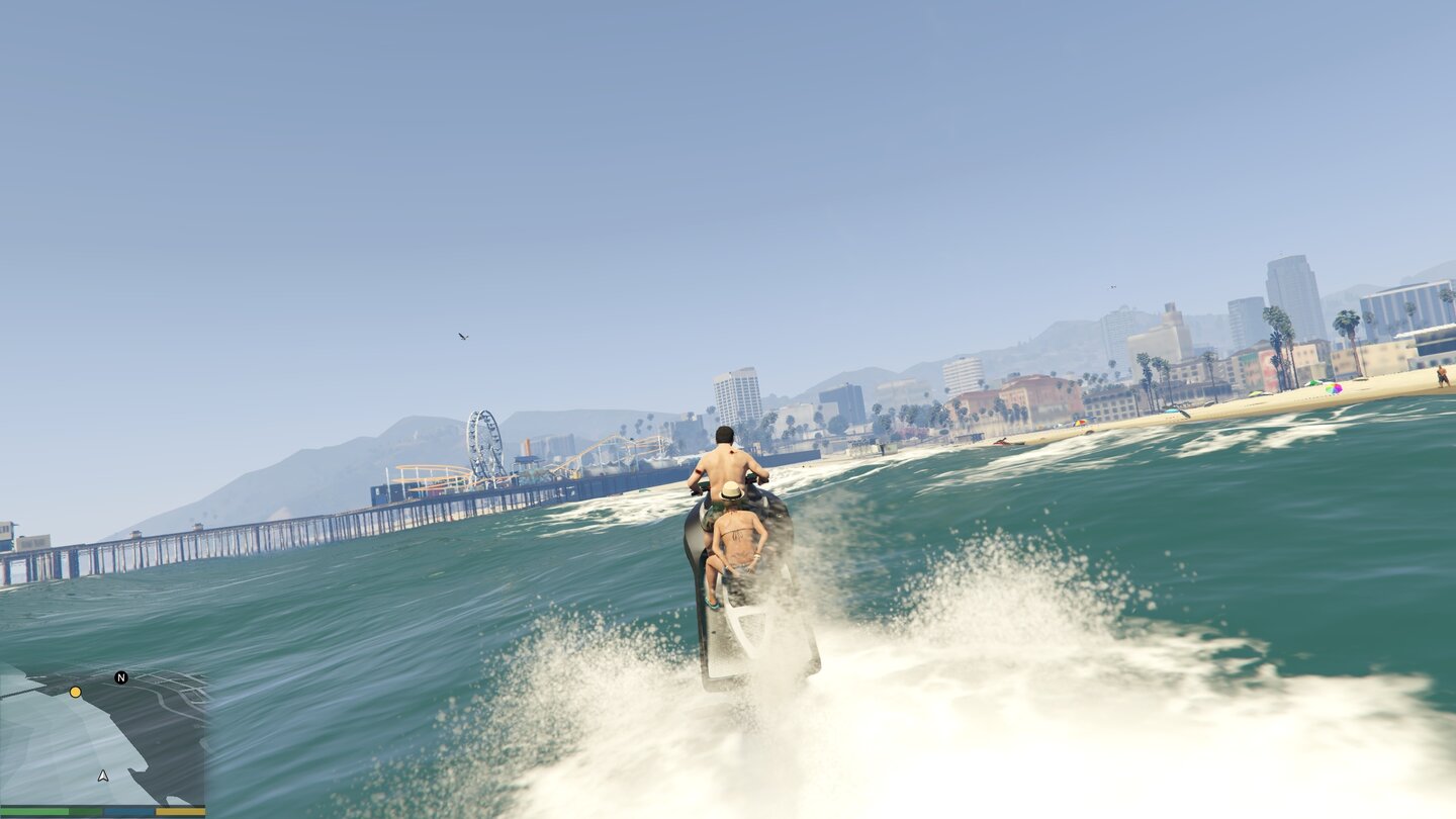 GTA 5 - PC-VersionMichael und seine Tochter machen eine Jetski-Tour. Eine ungewollte.