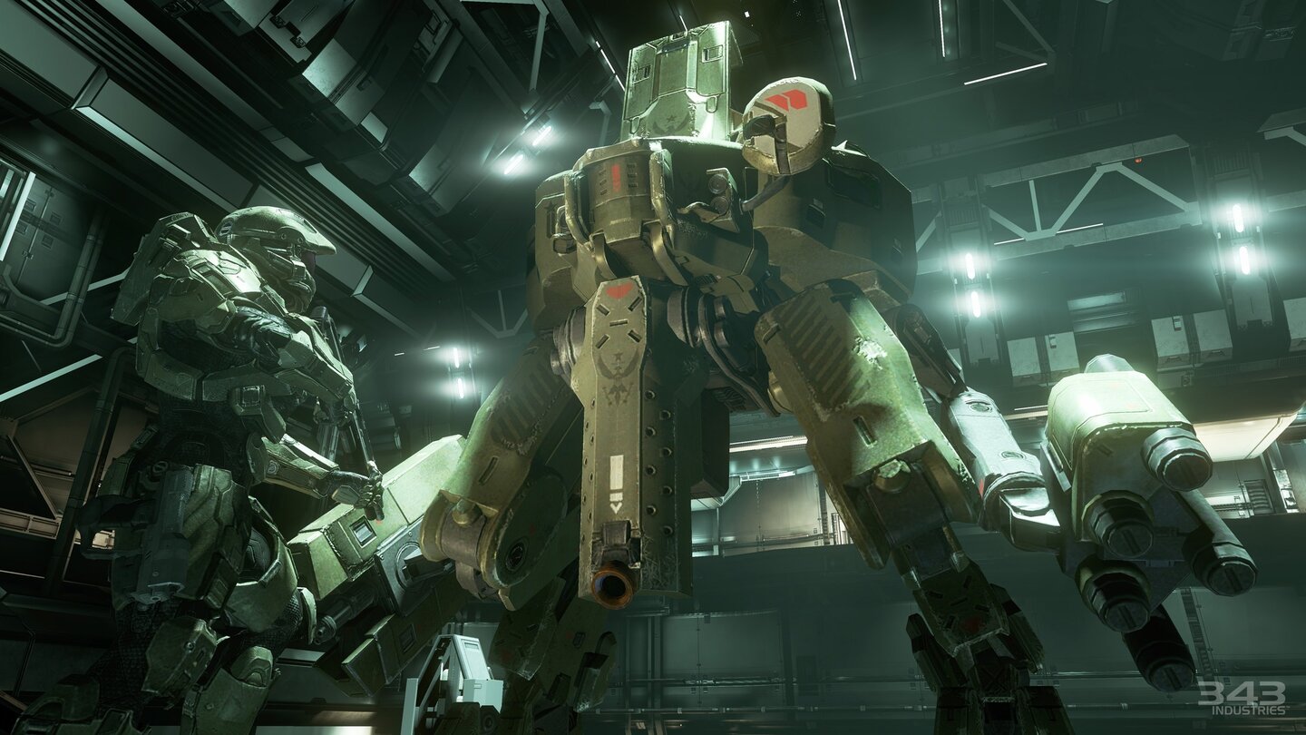 Halo 4Dieses Mech-ähnliche Kampfgerät ist ebenfalls neu. Vielleicht handelt es sich aber auch um ein zweckentfremdetes Arbeitsgerät.