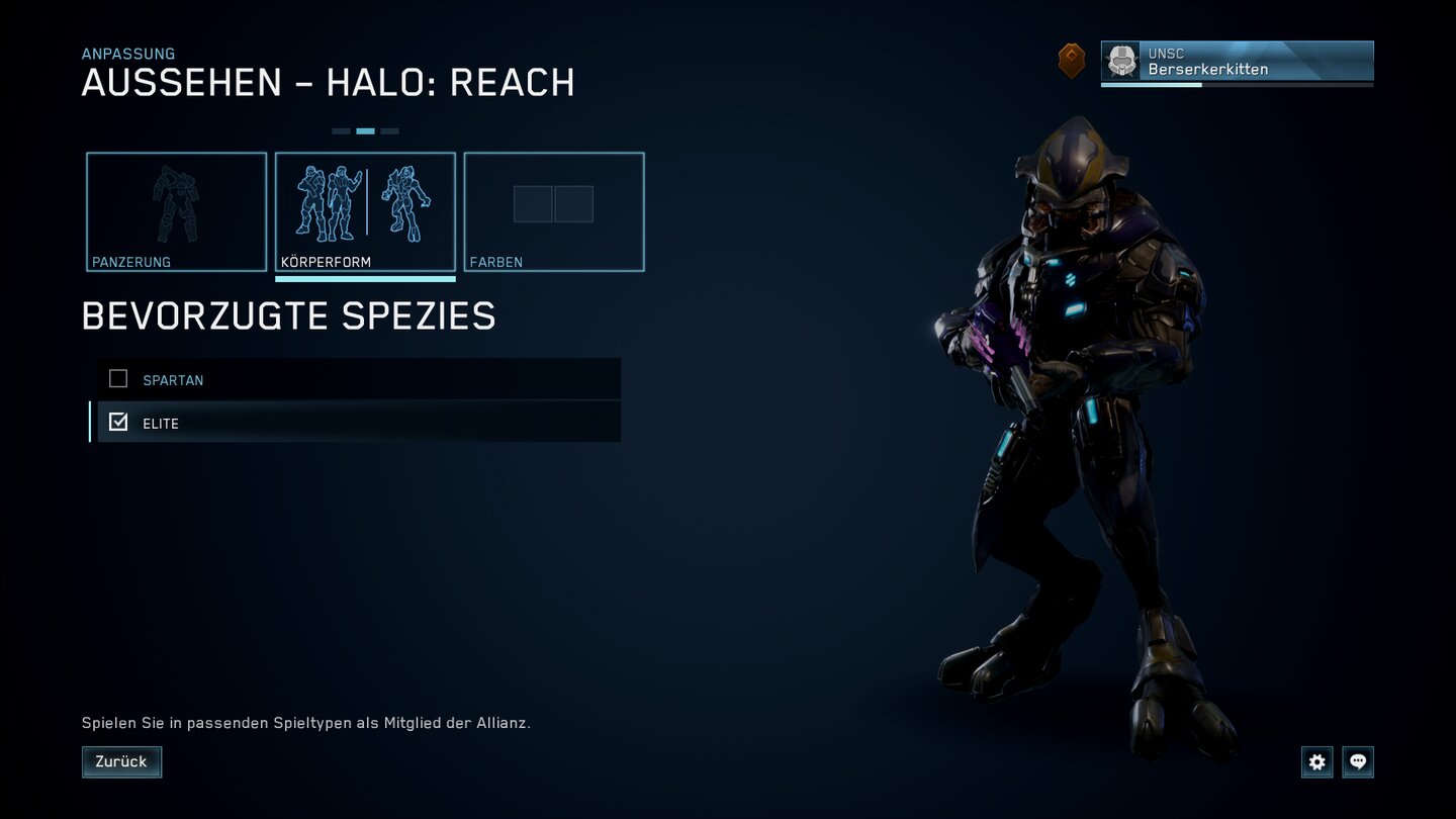 Halo: ReachFür gespielte Multiplayer-Sessions gibt’s Erfahrung für Rangaufstiege. Diese wiederum schalten mehr Anpassungen für unseren Avatar frei.