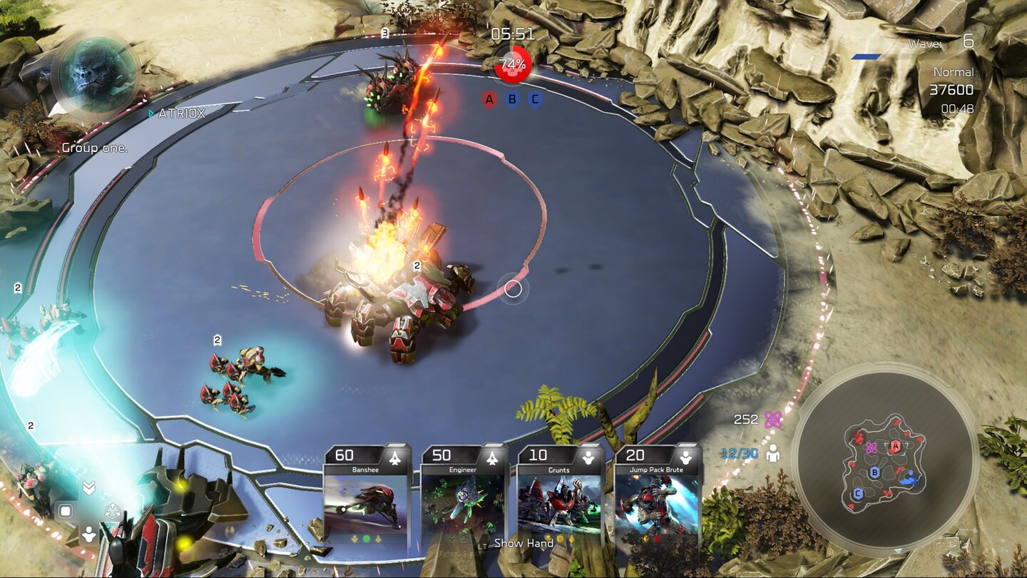 Halo Wars 2 - BlitzUm zu gewinnen, müssen wir von drei Kontrollpunkten mehr halten als der Feind.