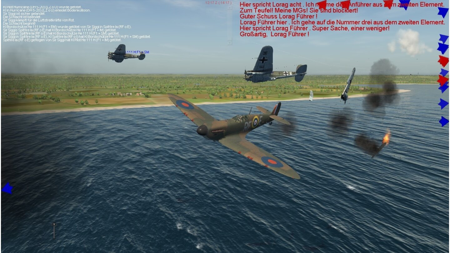 IL-2 Sturmovik: Cliffs of DoverWo ist mein Flügel, Mann? Diese Heinkel verliert erst eine Tragfläche, dann die Kontrolle.