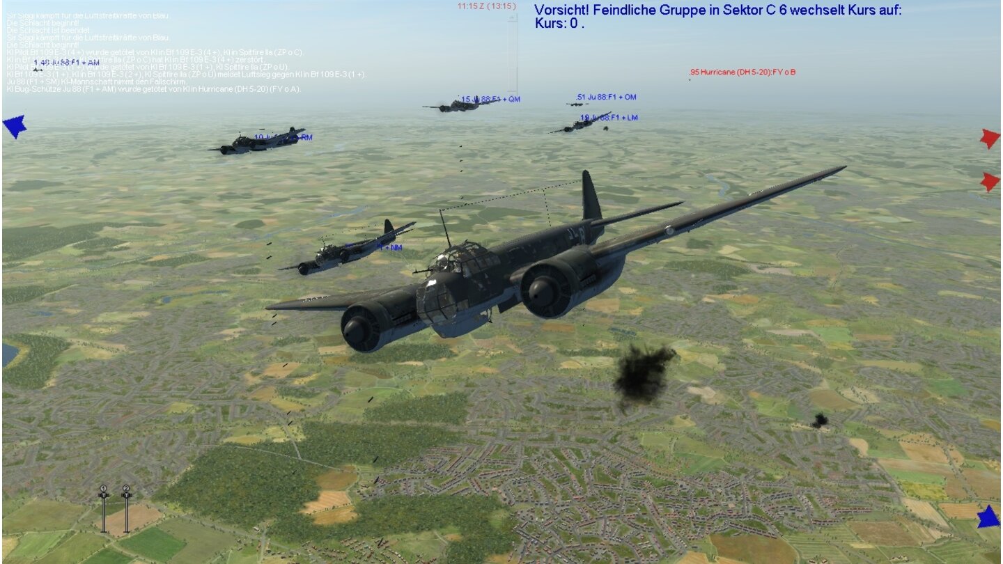 IL-2 Sturmovik: Cliffs of DoverUnsere Ju 88 klinken ihre Bomben über London aus.