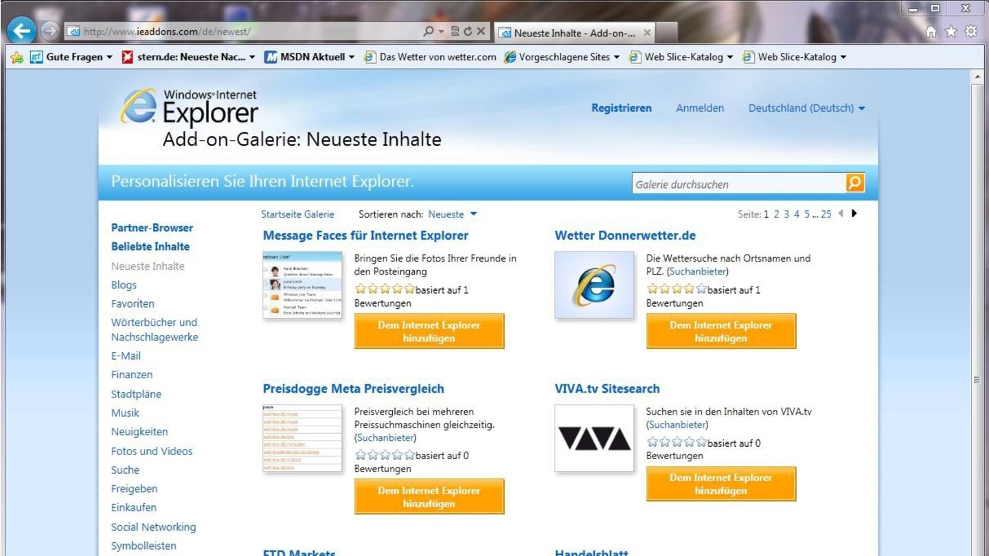 Internet Explorer 9 Addons
