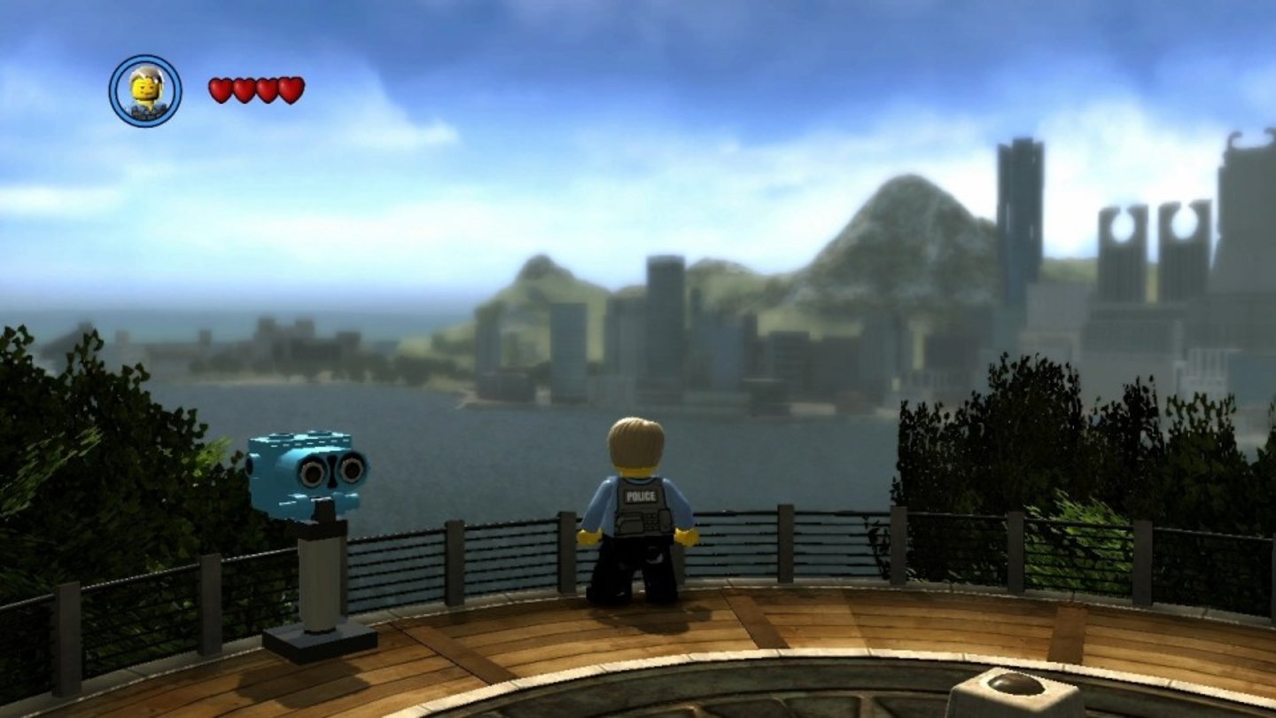 LEGO City Undercover - Wii UVon Aussichtspunkten genießen wir freie Sicht über die offene Spielwelt.