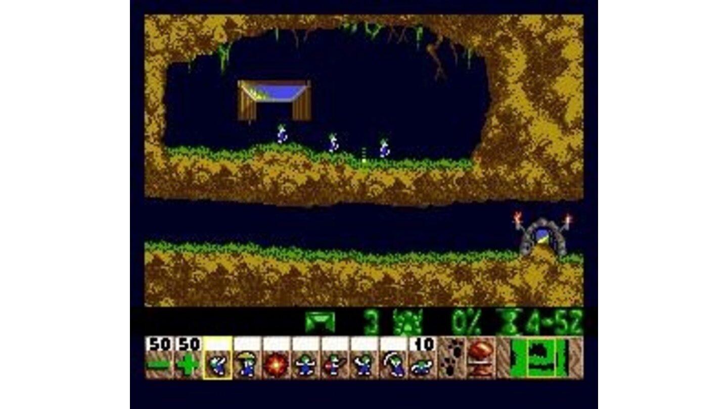 The first few levels serve as a tutorial. The game tells you exactly what job to use to save the lemmings