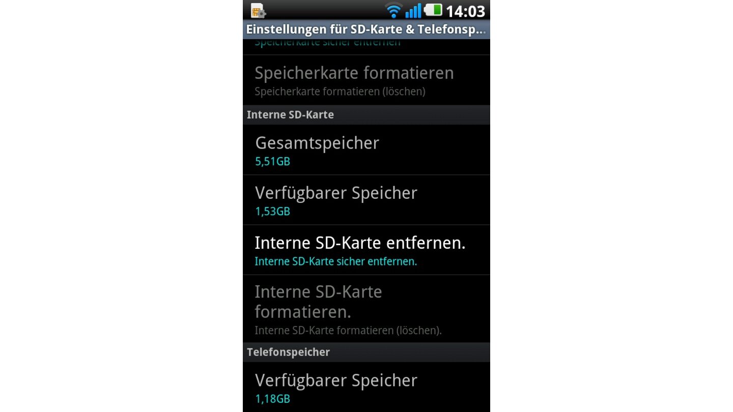 LG Android Oberfläche