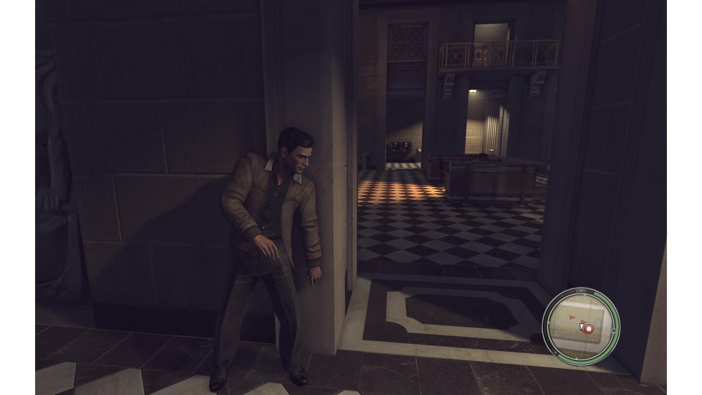 Staatsfeind Schleichen Sie sich an der Lobby vorbei und nehmen Sie die Treppe auf der rechten Seite um in den ersten Stock zu gelangen.