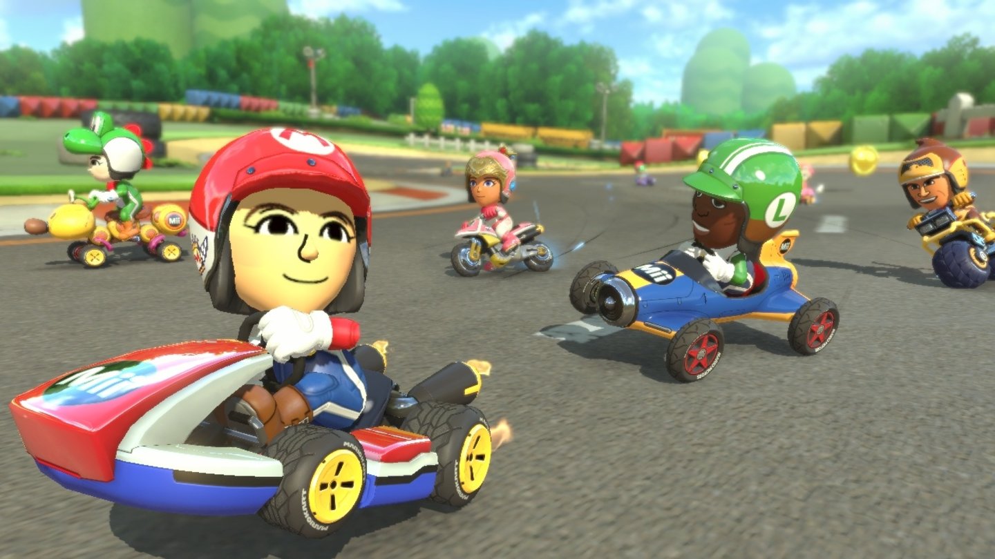 Mario Kart 8Screenshots von den Amiibo-Outfits