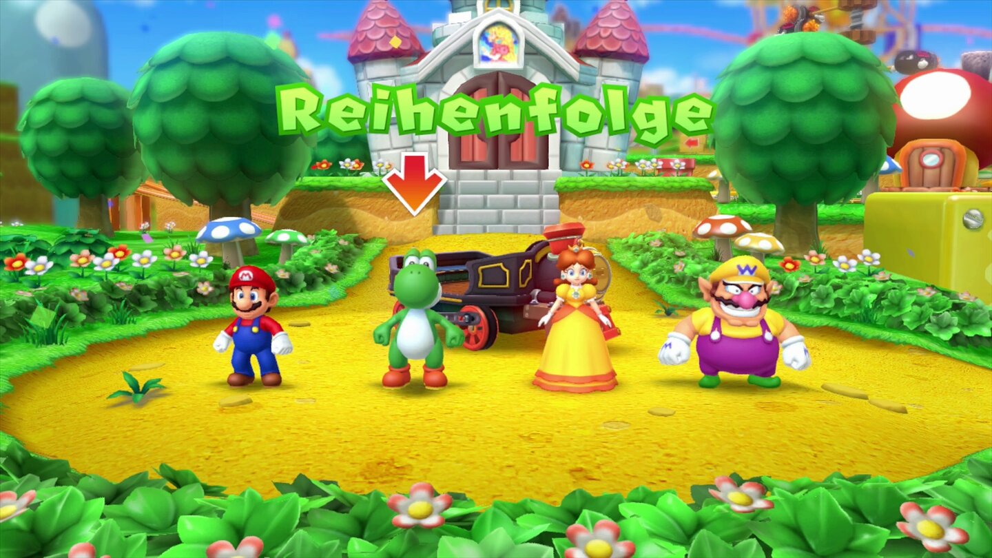 Mario Party 10Die Festlegung der Zugreihenfolge wird recht lieblos präsentiert.