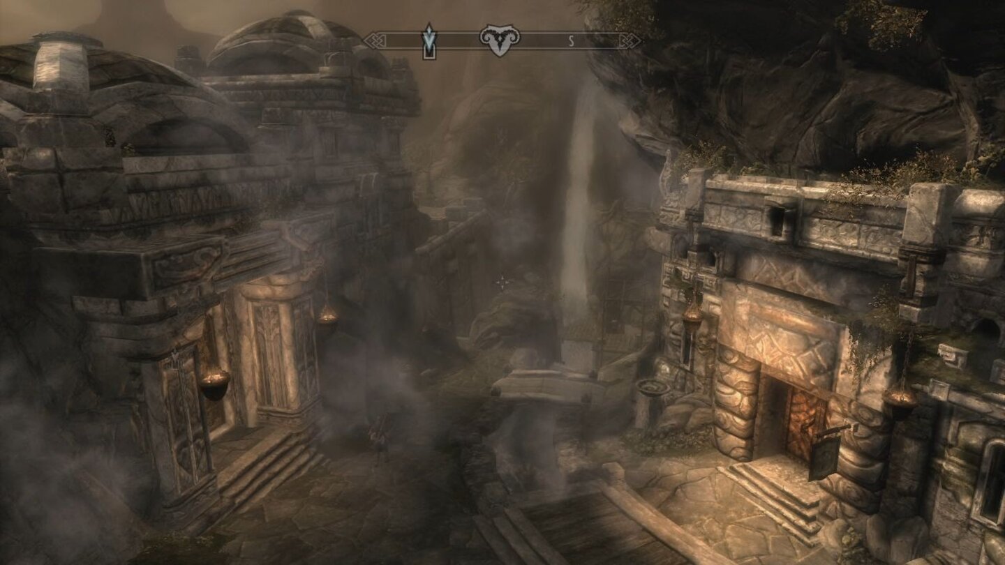 The Elder Scrolls 5: Skyrim - Hauptstädte: MarkarthEin Großteil der Gebäude wurde direkt in die umliegenden Felswände eingelassen ...