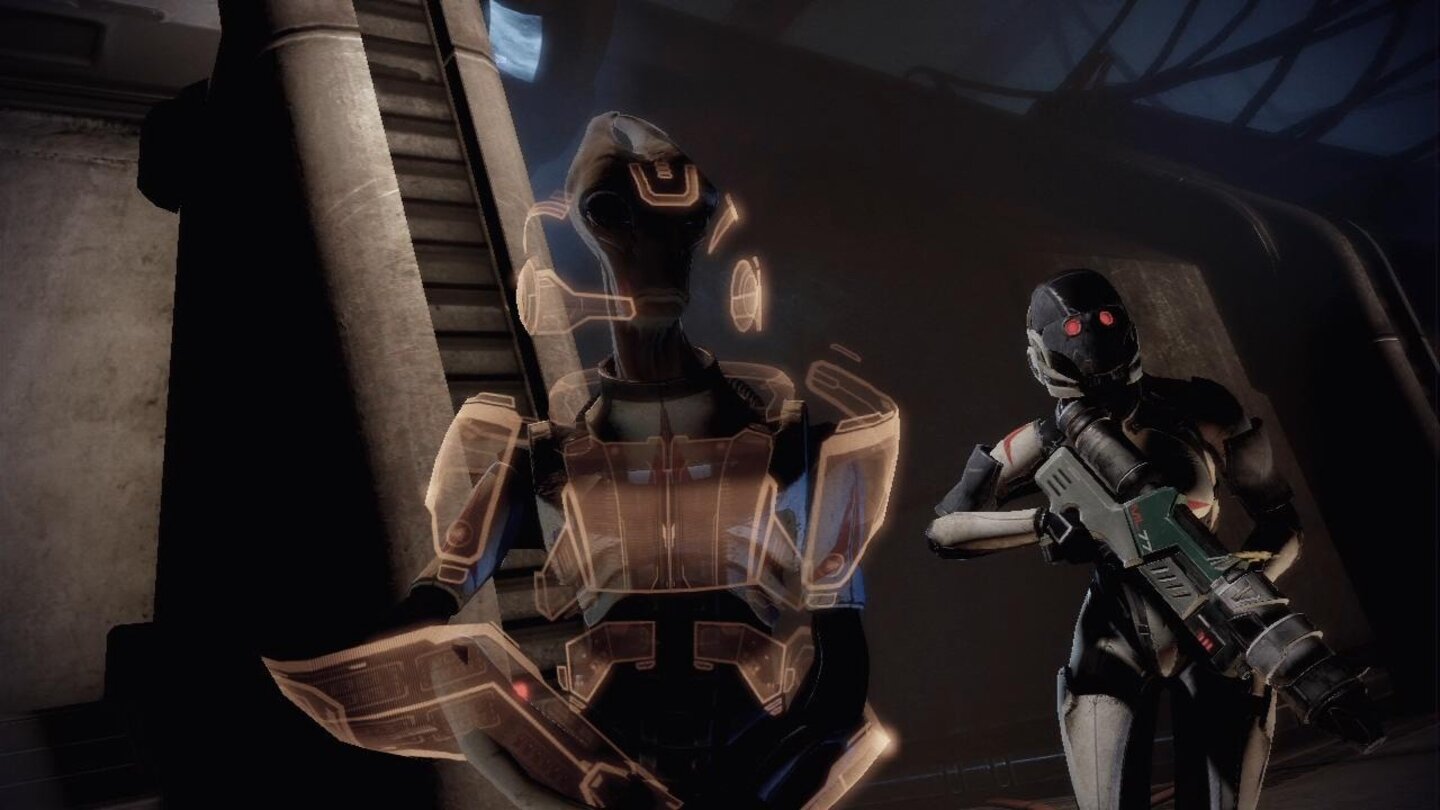 Mass Effect 2: Versteck des Shadow BrokerAuch in der Basis reist der Strom an Feinden nicht ab: Zur Privatarmee des Shadow Brokers gehören vor allem Salarians,