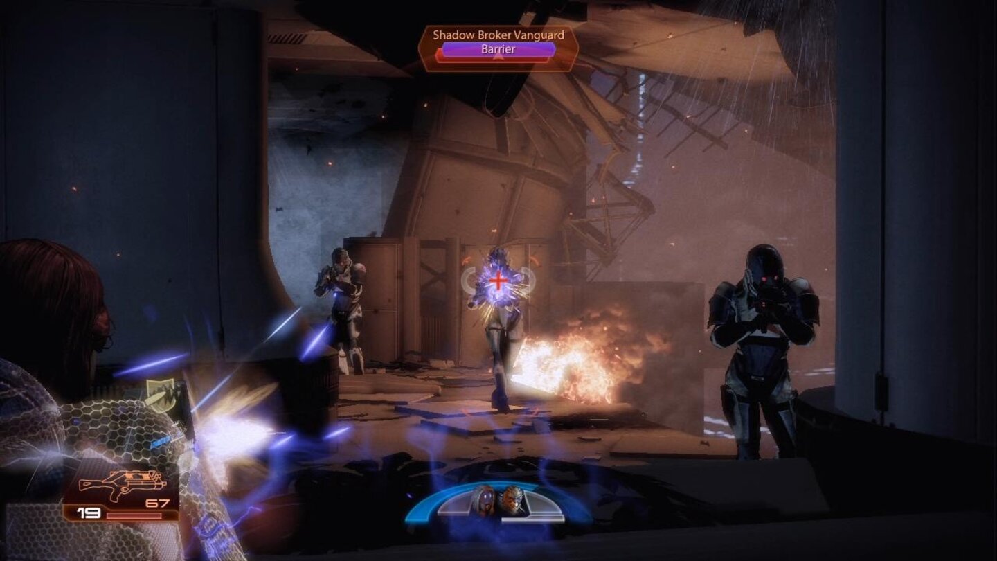 Mass Effect 2: Versteck des Shadow BrokerDie Agenten des Shadow Brokers bestehen aus normalen Soldaten, biotisch begabten Vanguards und Technikern.
