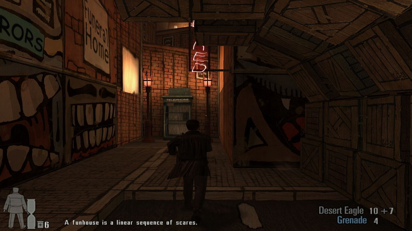 Max Payne 2…das Versteck Monas: ein verlassenes Gruselkabinett.