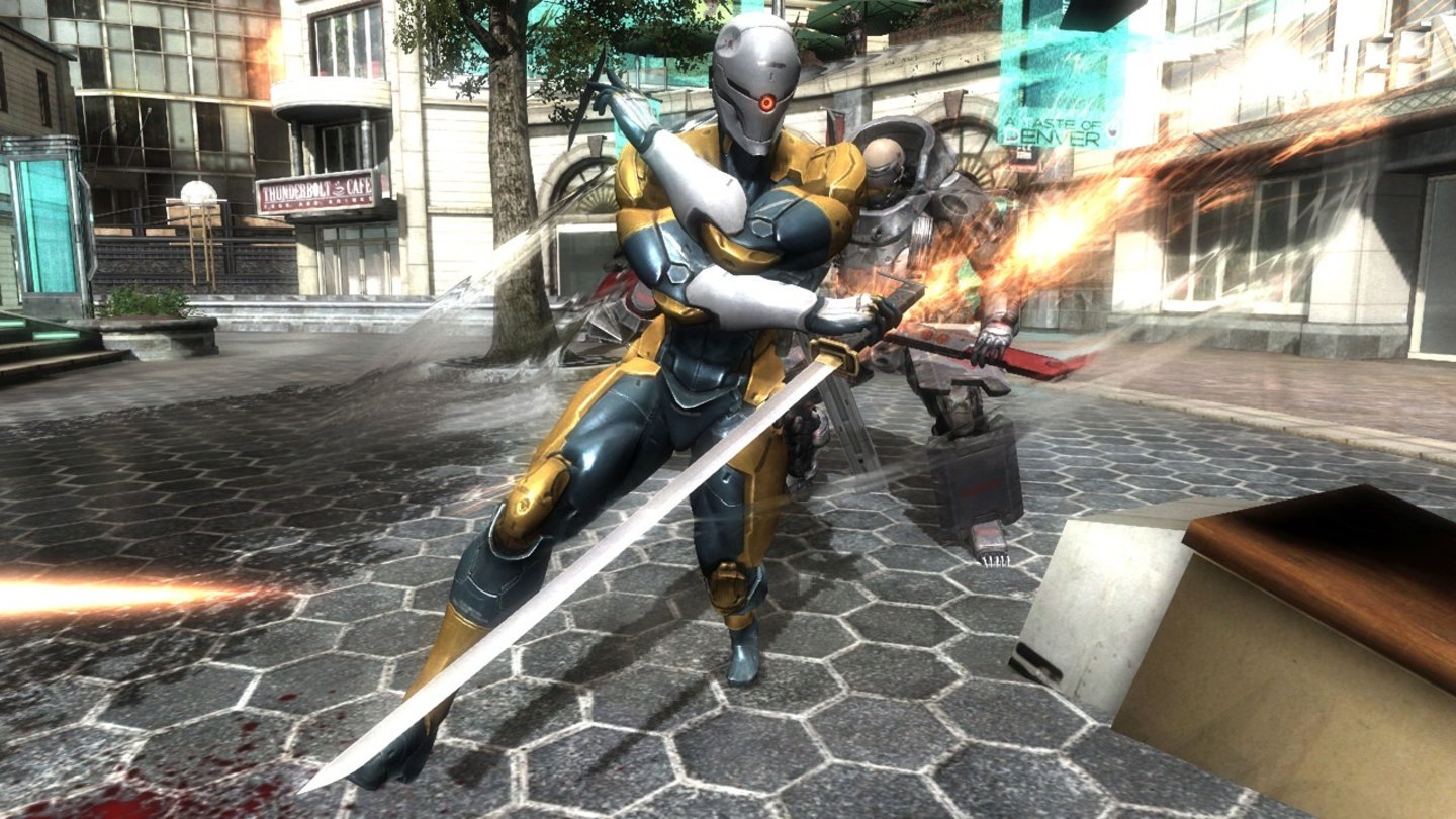 Metal Gear Rising RevengeanceDer Charakter Gray Fox in Aktion