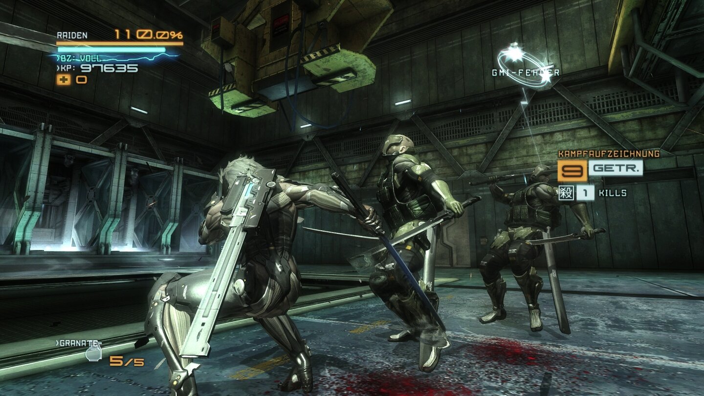 Metal Gear Rising: RevengeanceAuch wenn wir hier gegen Cyborgs kämpfen, wirken viele unserer Gegner durchaus menschlich.
