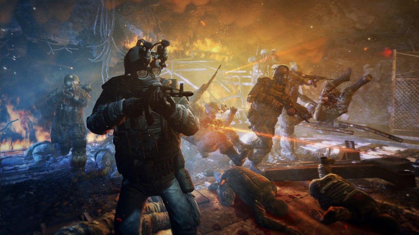 Metro: Last LightMetro: Last Light spielt nach dem Atomkrieg: Auf der nuklear verseuchten Oberfläche sind Gasmasken Pflicht.