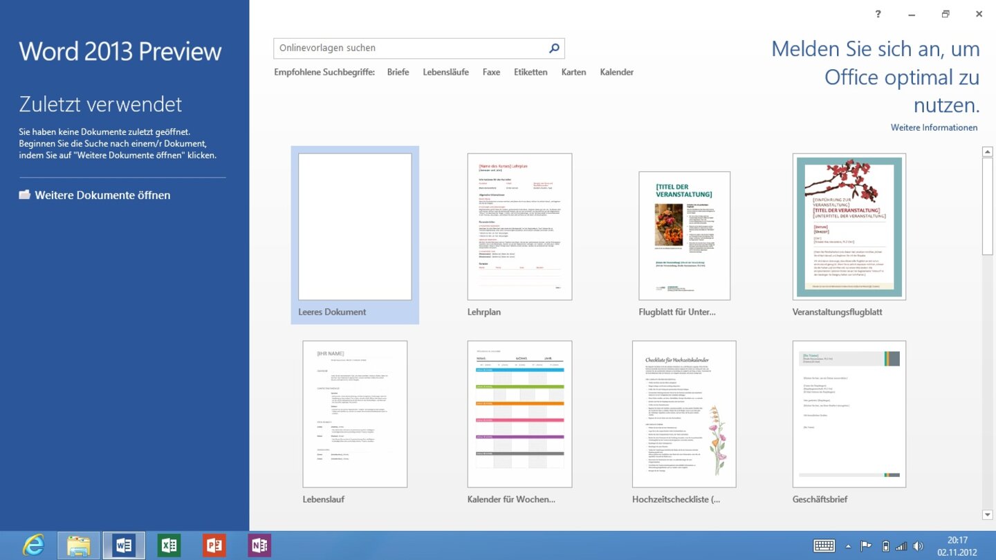 Microsoft Office 2013 für Windows 8 RT