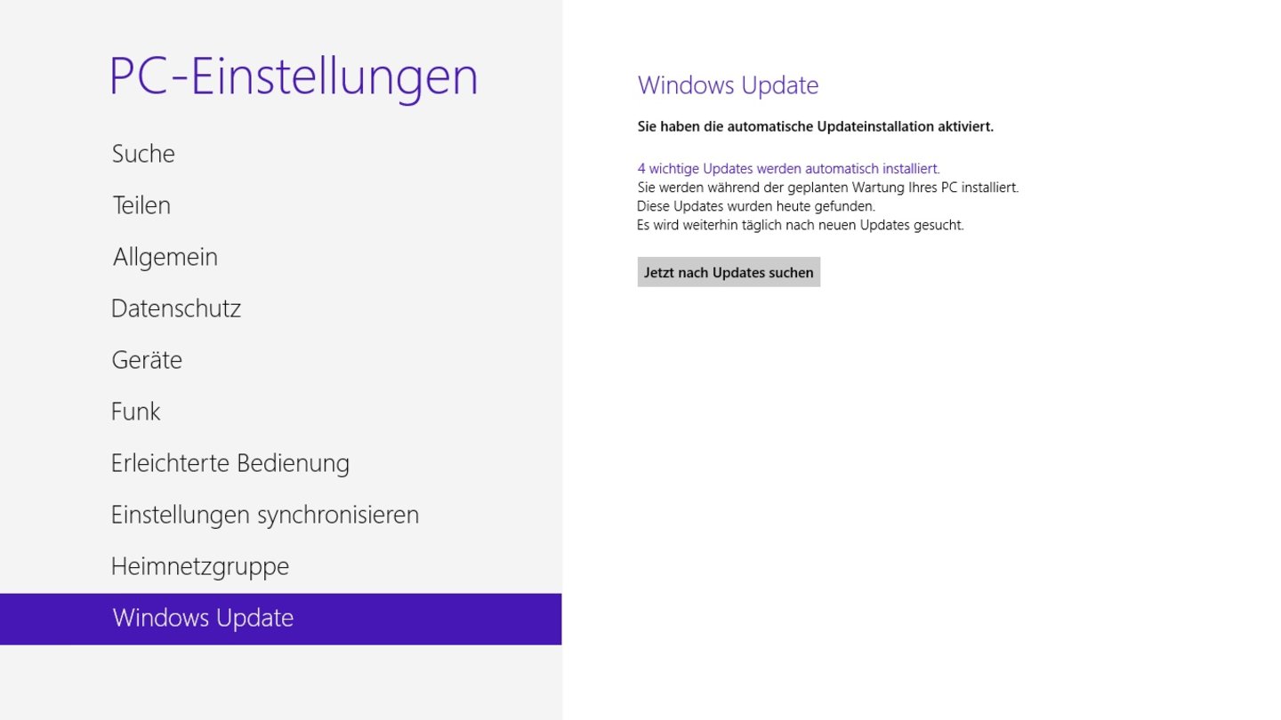 Microsoft Windows 8 RT auf dem Microsoft Surface