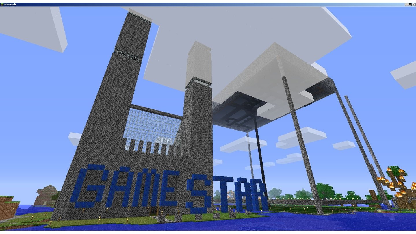 Minecraft - Interaktiv-WettbewerbBis in die Wolken reicht das GameStar-Redaktionsgebäude von Christian Winkler. Redakteure genießen den Ausblick aus den Panoramafenstern.