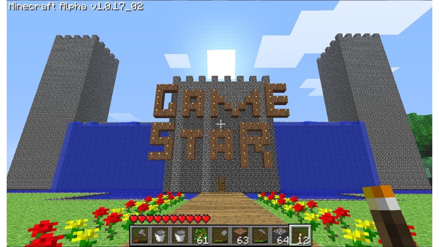 Minecraft - Interaktiv-WettbewerbEine GameStar-Burg mit Wasserfällen schlägt Timm Dammann als neues Domizil für die Redaktion vor.