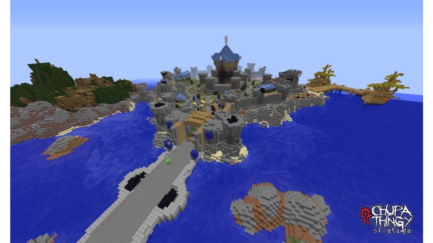 World of Warcraft nachgebautIn diesem Bild zeigt der Modder Ramsey einen Nachbau der Insel Theramore