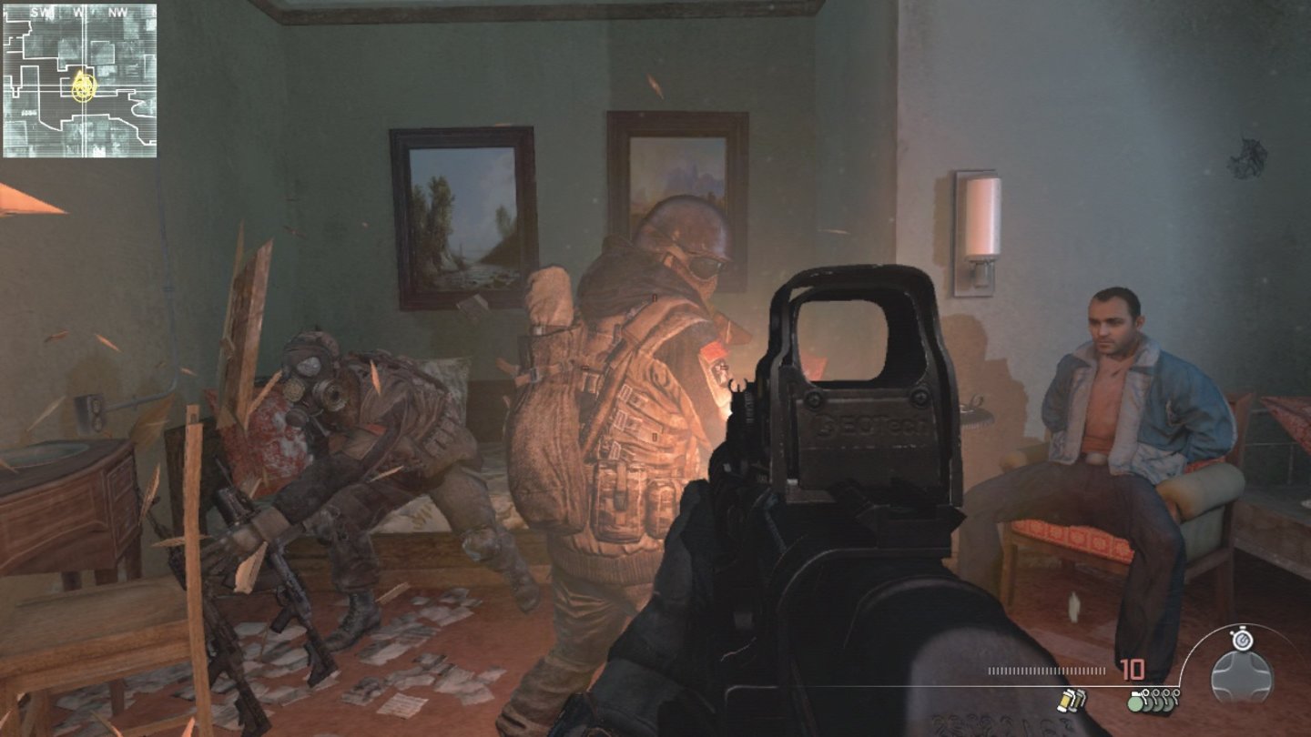 Modern Warfare 3 - Content-Pack 1Mission Der Unterhändler: Der linke Gegner greift zur Waffe ...
