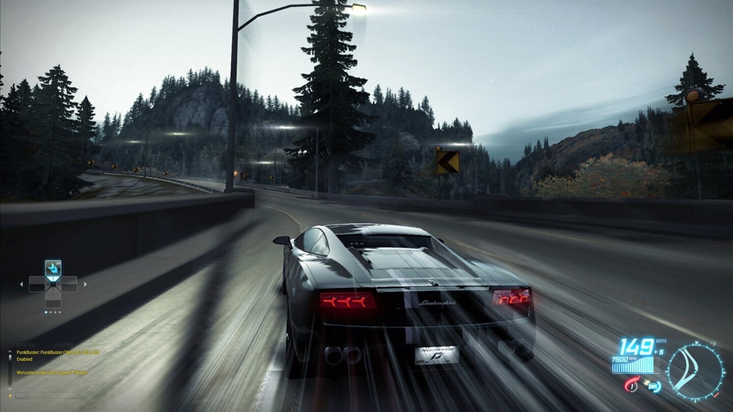 Need for Speed: World (2010)Im F2P-Rennspiel Need for Speed: World fährt der Spieler auf insgesamt 160 Kilometern durch eine frei erkundbare Stadt. Zudem gibt es mehr als 90 Rennstrecken, auf denen man gegen KI-Gegner oder menschliche Fahrer antreten kann. Nach einigen Änderungen der ursprünglichen Spielversion ist es nun möglich, Einzelteile gezielt zu verbessern, statt komplette Upgradepakete zu kaufen. Zudem müssen Spieler nicht mehr bezahlen, um die Levelgrenze auf die Maximalstufe anzuheben. Das Spiel erschien 2010 für den PC.