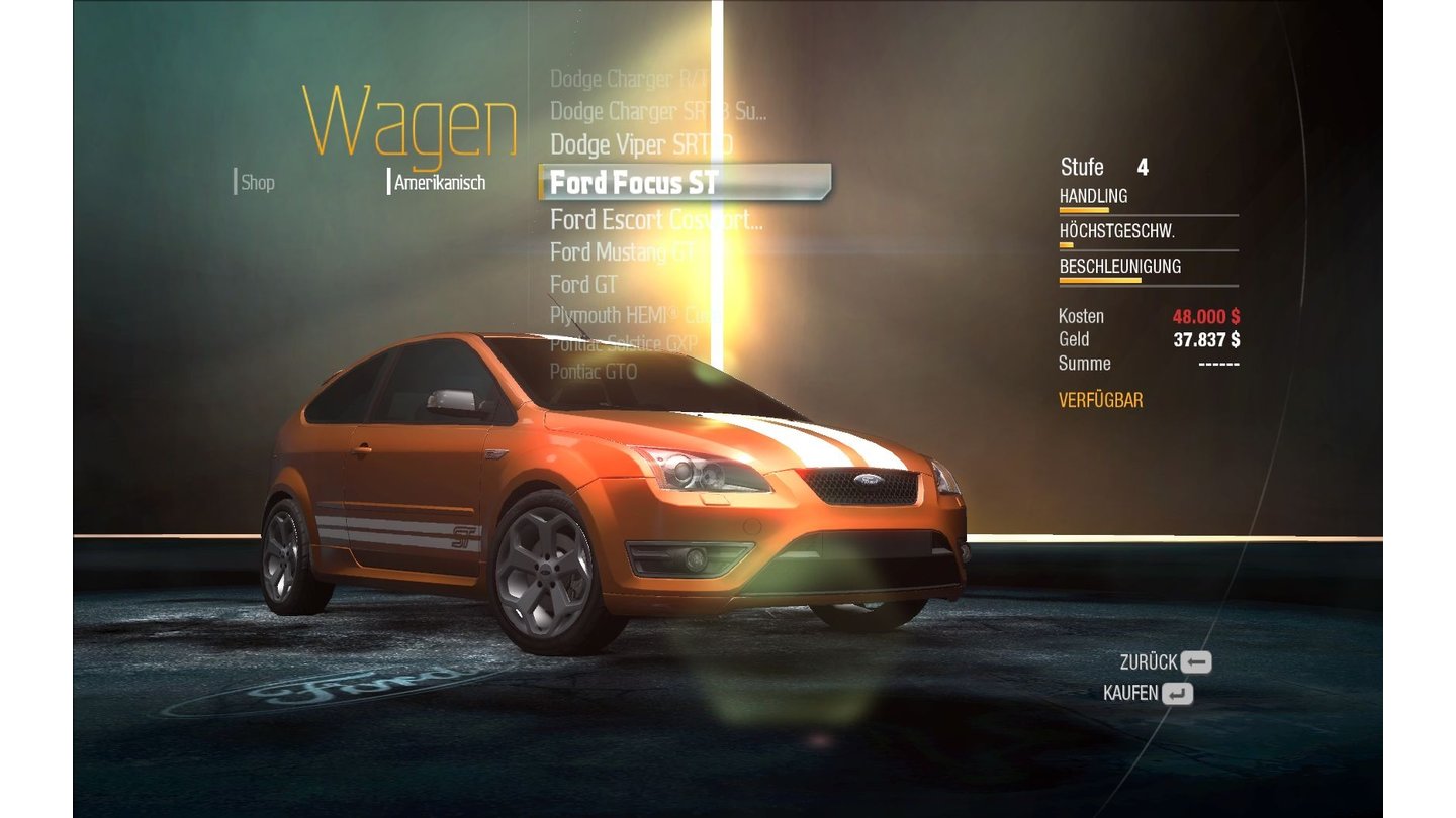 NFS Undercover: Ford Focus ST