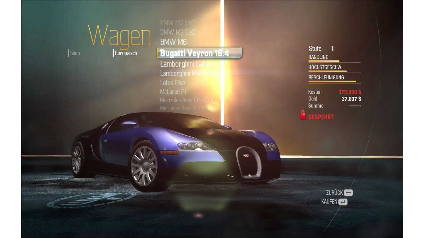 NFS Undercover: Bugatti Veyron 16.4