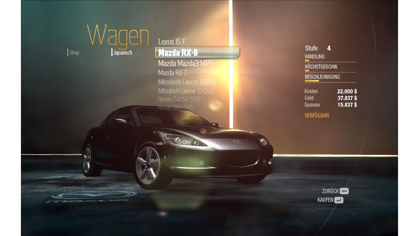 NFS Undercover: Mazda RX-8