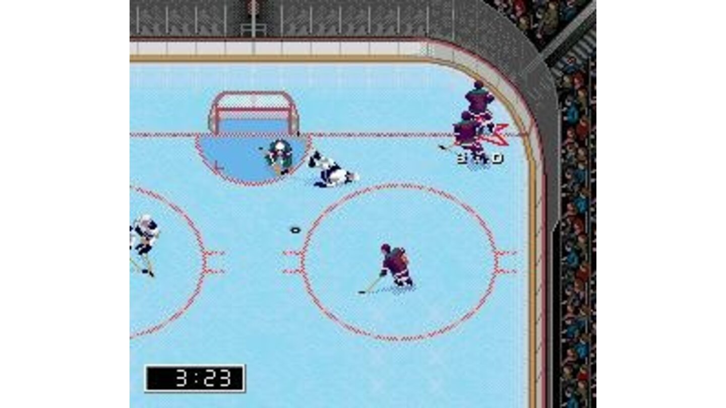 Everyone rush to the puck...